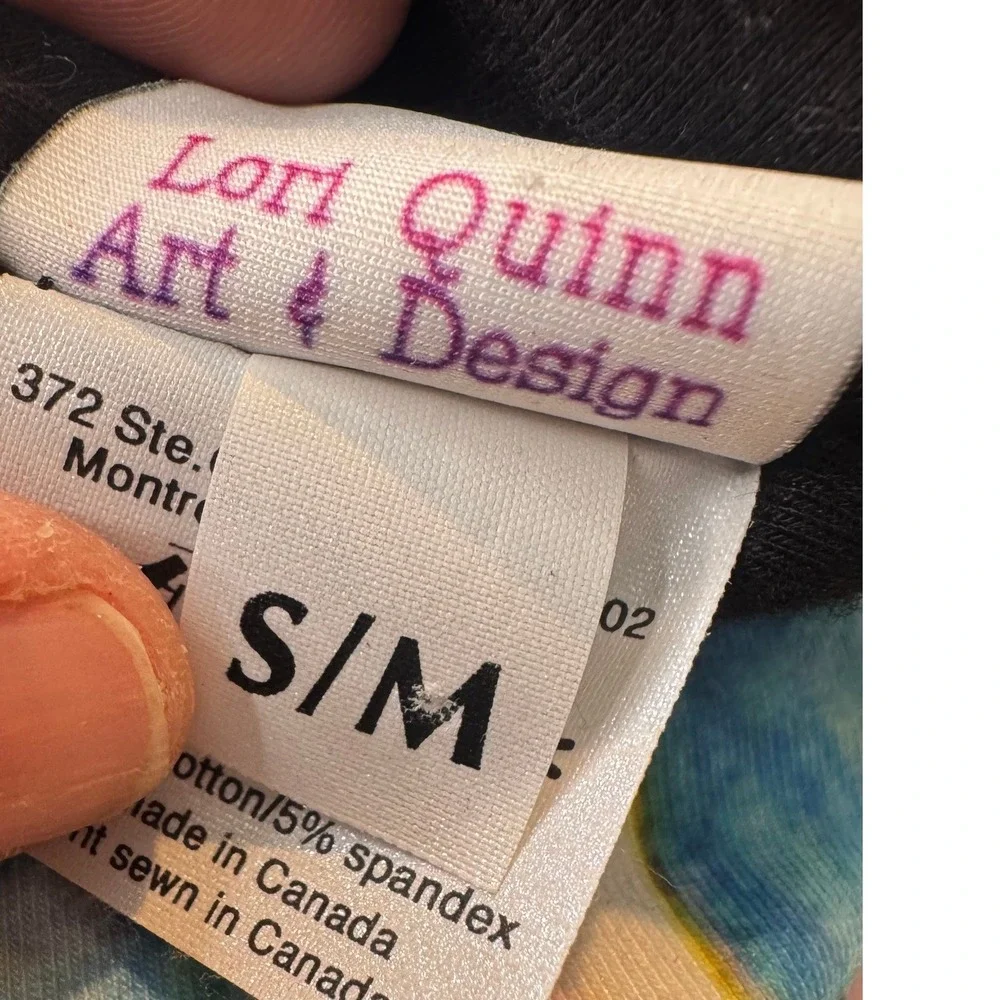 Lori Quinn Art Design Hat Made In Canada‎ S M Abstract Print Cotton Stretch